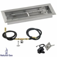 American Fireglass SS-AFPPKIT-N-18 18 x 6 in. Rectangular Stainless Steel Drop-In Firepit Pan