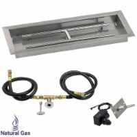 American Fireglass SS-AFPPKIT-N-24 24 x 8 in. Rectangular Stainless Steel Drop-In Firepit Pan