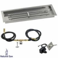 American Fireglass SS-AFPPKIT-N-30 30 x 10 in. Rectangular Stainless Steel Drop-In Firepit Pa