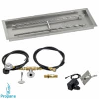 American Fireglass SS-AFPPKIT-P-36 36 x 12 in. Rectangular Stainless Steel Drop-In Firepit Pa