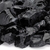 American Fireglass CG-ONYX-M-10 Onyx Recycled Fire Pit Glass - Medium, 10 lbs Perspective: Main