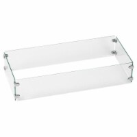 American Fireglass FG-AFPP-24 24 x 8 in. Tempered Glass Flame Guard for Drop-In Fire Pit Pan