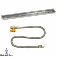 American Fireglass SS-LCBMKIT-N-60 60 x 6 in. Linear Drop-In Pan with Match Light Kit - Natur