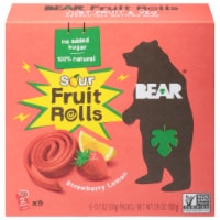 BEAR Super Sour Strawberry & Apple Fruit Rolls