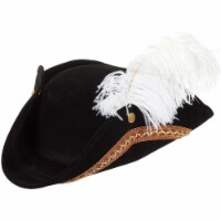 Tricorn Pirate Hat - Fun Party Pirate Costume Colonial Hat Costume Accessory