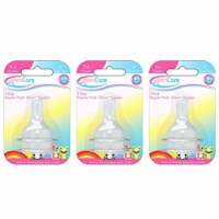 BornCare BCWS-166-3 6 Months Plus, Regular Neck Silicone Nipple - 2 Pack