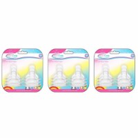 BornCare BCWS-164-1 0-3 Months, Wide Neck Silicone Nipple - 3 Pack