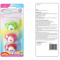 BornCare BCWS-121 3 Months Plus, Pacifiers Printed with Silicone Orthodontic Baglet - 3 Pack