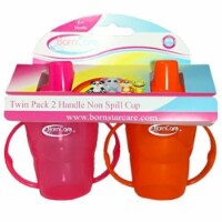 BornCare BCWS-158 2 Handle Non Spill Cup Sippy for Baby - 2 Pack