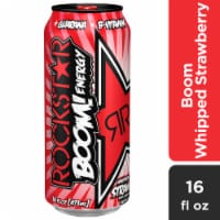 Rockstar® Boom Whipped Strawberry Energy Drink Can Perspective: Main