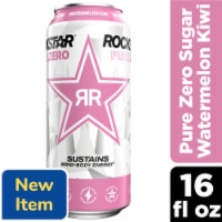 Rockstar® Pure Zero Sugar Free Watermelon Kiwi Energy Drink Can Perspective: Main