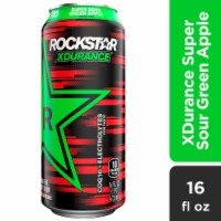 Rockstar® XDurance Super Sours Green Apple Energy Drink Can Perspective: Main