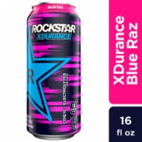 Rockstar® XDurance Blue Raz Energy Drink Can Perspective: Main