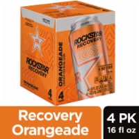 Rockstar® Recovery Orange Energy Drink Multipack Cans Perspective: Main