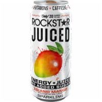 Rockstar® Juiced Island Mango Energy Drink Perspective: Main