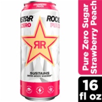 Rockstar® Pure Zero Sugar Free Strawberry Peach Energy Drink Can