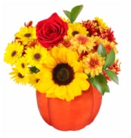 Autumn Radiance Fresh Flower Arrangement in Vase