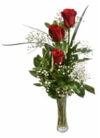 Smith S Food And Drug Triple Rose Bud Vase Arrangement 1 Ct