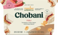 Chobani PB&J Strawberry Low-Fat Greek Yogurt with Peanut Butter Perspective: Main