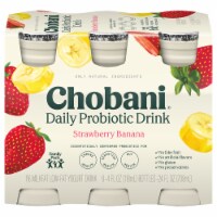 Chobani® Daily Lo-w Fat Probiotic Strawberry Banana Greek Yogurt Drinks