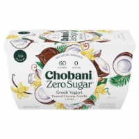 Chobani Zero Sugar Toasted Coconut Vanilla Greek Yogurt