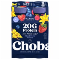 Chobani® 20g Protein Lowfat Greek Yogurt Drink Mixed Berry Vanilla 10 fl oz 4PK Perspective: Main