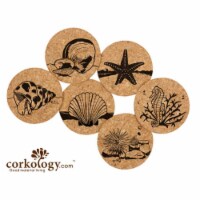 Corkology 381 Marine Life Cork Coaster Sets