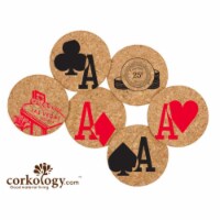Corkology 385 Welcome To Vegas Cork Coaster Sets