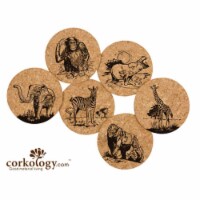 Corkology 414 Safari Cork Coaster Sets