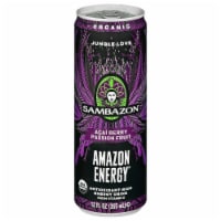 Sambazon Amazon Energy® Jungle Love Acai Berry Passion Fruit Energy Drink Can Perspective: Main