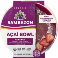 Sambazon® Organic Acai Bowl Strawberry Flavored Fruit Core With Coconut Flakes Topping