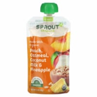 Sprout® Organic Peach Oatmeal with Coconut Milk & Pineapple Stage 2 Baby Food