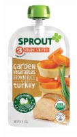 Sprout Organic Garden Vegetables Brown Rice with Turkey Stage 3 Baby Food