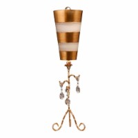 Lucas McKearn Tivoli Traditional Crystal Table Lamp in Cream and Gold