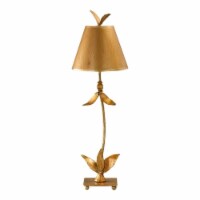 Lucas McKearn Red Bell Traditional Metal Table Lamp in Gold Leaf