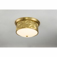 Lucas Plus McKearn FM1300AGB-17 Epsilon Flush Mount, Aged Brass