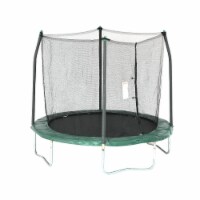 Skywalker Outdoor Kids 8 Foot Round Trampoline with Safety Net Enclosure, Green