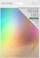 Craft Perfect Iridescent Mirror Cardstock 8.5 X11 5/Pkg-Iridecent -Water Sprite