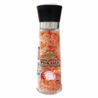 Himalayan Chef Pink Salt with Roasted Onion & Red Crushed Pepper, Tall Glass Grinder, 12.5 Oz