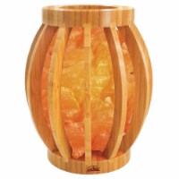 Himalayan Glow Bamboo Basket Salt Lamp, Himalayan Crystal Salt, Certified Dimmer | 5-7 Lbs