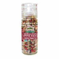 Himalayan Chef ORG-GR-5102 3.53 oz Rainbow Pepper Corn Pink Salt Glass Grinder