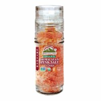 Himalayan Chef ORG-GR-5103 3.53 oz Onion & Crushed Pepper Pink Salt Glass Grinder