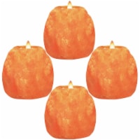 Himalayan Glow Pink Salt Candle Holder, Hand Carved Tealight Holder, 4 Packs | 1 – 2 lbs Each