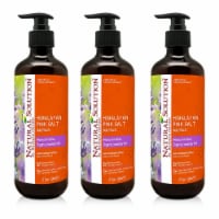 Natural Solution Body Wash, Deeply Purifying with Pink Salt, Organic Lavender Oil – Pack of 3