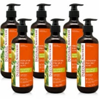 Natural Solution Body Wash, Natural Formula Best for All Skin Types, Marula Oil - Pack of 6