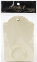 Graphic 45 Staples Regular Tag Album 5.75 X3.875 -Ivory