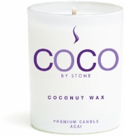 COCO by Stone Acai Coconut Wax Jar Candle Perspective: front