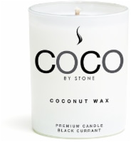 COCO by Stone Black Currant Scented Coconut Wax Jar Candle - White
