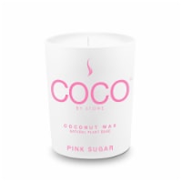 COCO® by Stone Coconut Wax Pink Sugar Scented Jar Candle Perspective: Main