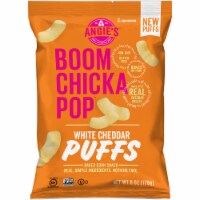 Angie's BOOMCHICKAPOP White Cheddar Baked Corn Puff Snacks Perspective: Main